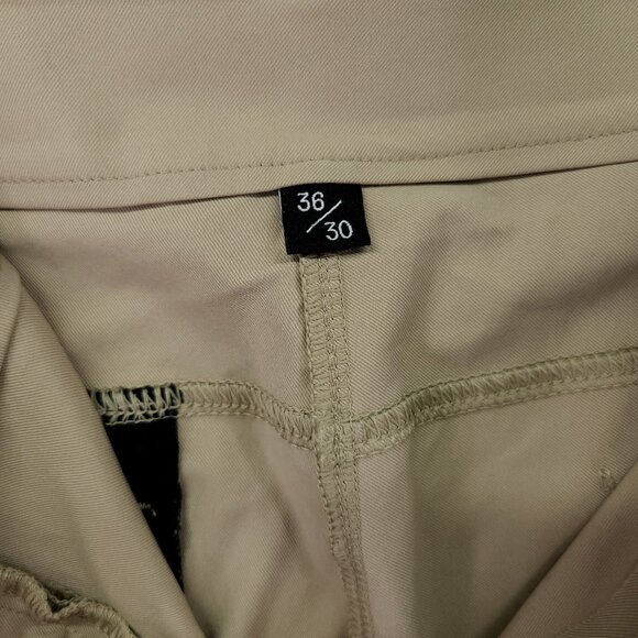Public Rec Pants Mens 36x30 Performance Chino Stretch Workwear Beige Trousers - Picture 8 of 14